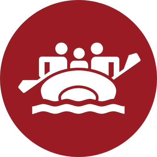 Menschen in einem Kayak