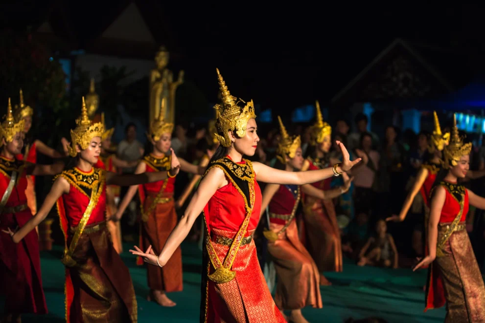 Ramayana Song Nam Phra Ceremony for Pi Mai Lao